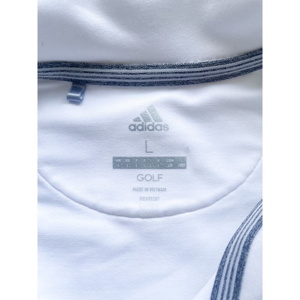 Women's Adidas Golf White Sleeveless Polo Shirt Size Large - Picture 2 of 8